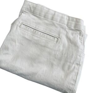 Riders by Lee Straight Leg‎ Pants Women Size 18W M Beige Cotton Spandex Trousers